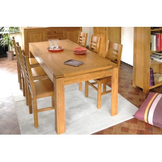 Ensemble Table 6 Chaises En Chene Clair Boston