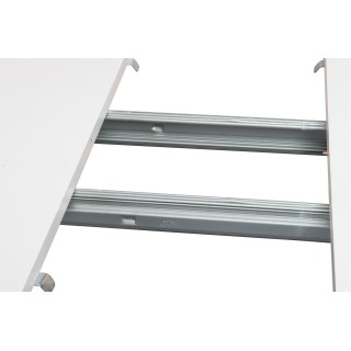 Table ovale extensible de style scandinave : blanc, bois | Hellin