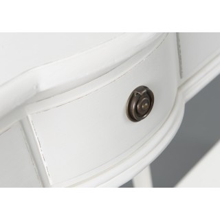 Table de nuit en bois blanc Agatha - Hellin