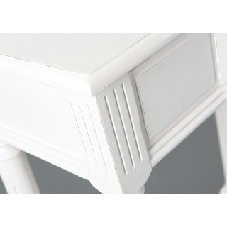 Table de nuit en bois blanc Agatha - Hellin