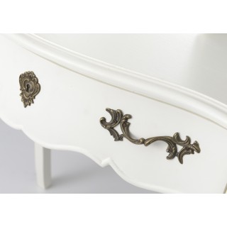 Coiffeuse en bois patiné blanc Muriane - Hellin