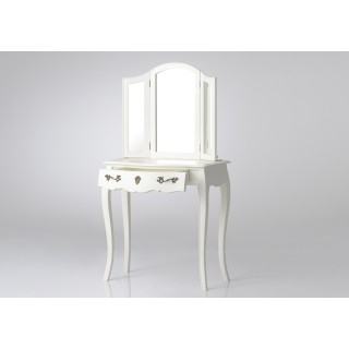 Coiffeuse en bois patiné blanc Muriane - Hellin