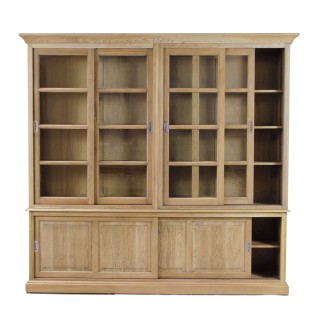 Bibliotheque en chêne massif Victoria : 6 portes - Hellin