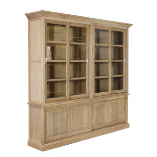 Bibliotheque en chêne massif Victoria : 6 portes - Hellin