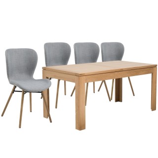 Table extensible 160cm avec 4 chaises Matilda - Hellin