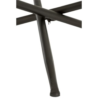 Table basse ronde de salon  verre/bois/métal - Hellin