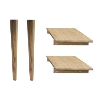 Table ronde extensible Victoria : trois rallonges et pied renfort