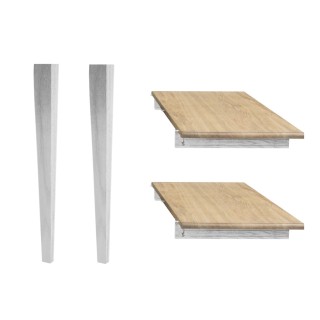 Table ronde extensible Victoria : trois rallonges et pied renfort