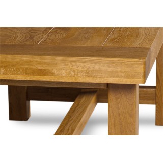 Table de ferme en chêne massif La Bresse - 220 x 90 - HELLIN