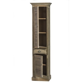 Colonne de salle de bain en bois avec portes persiennes HANOÏ - Hellin
