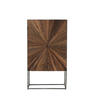Armoire Bar en bois sur pieds métal - Hellin