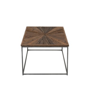 Table basse en bois brut sur pieds métal - Hellin