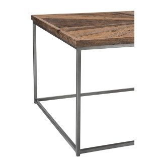 Table basse en bois brut sur pieds métal - Hellin
