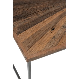 Table basse en bois brut sur pieds métal - Hellin