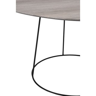 Petite table basse ovale en bois et métal - Hellin