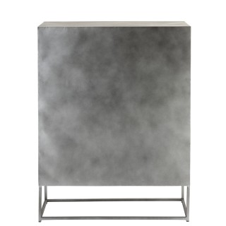 Armoire 2 portes en bois brut et métal - Hellin