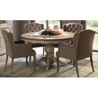 Table ronde avec pied central : style romantique | Hellin