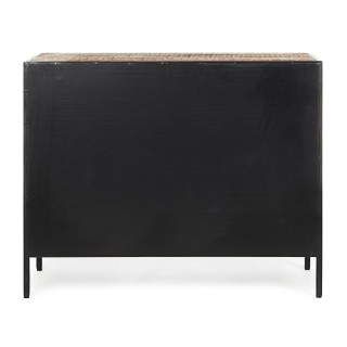 Buffet industriel en métal noir : 2 portes / 1 étagère | Hellin