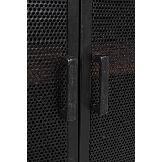 Buffet industriel en métal noir : 2 portes / 1 étagère | Hellin