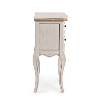 Table de nuit 2 tiroirs en bois - HELLIN