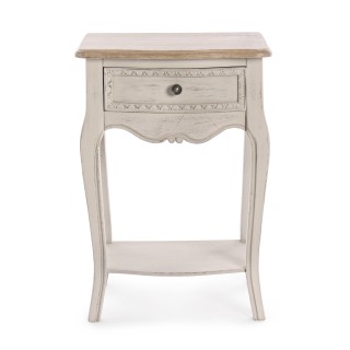 Table de nuit 1 tiroir en bois - HELLIN