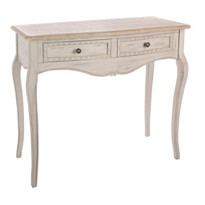 Console équipée de 2 tiroirs bois - HELLIN