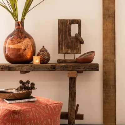 Console brute en bois massif recyclé L150 UTAH - HELLIN