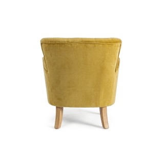 Fauteuil en bois et tissu SHERLOCK - Hellin
