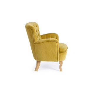 Fauteuil en bois et tissu SHERLOCK - Hellin