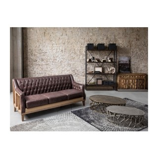 Canapé 3 places en simili cuir ARTHUR - Hellin