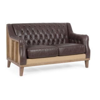 Canapé 2 places en simili cuir ARTHUR - Hellin