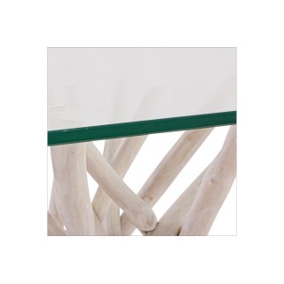 Table en teck et verre SUZANA - Hellin