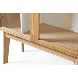 vitrine buffet scandinave en bois et portes en verre AVALON - HELLIN