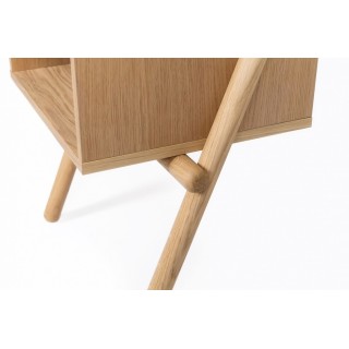 Chevet moderne nordique en chêne 1 tiroir et 1 niche TURKU - HELLIN