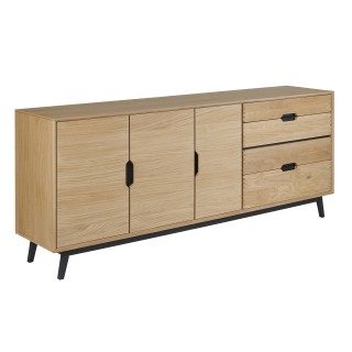 Buffet bas en bois clair : vintage / scandinave | Hellin