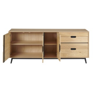 Buffet bas en bois clair : vintage / scandinave | Hellin