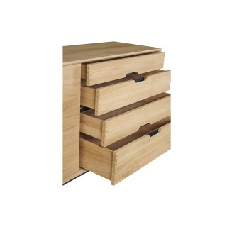 Buffet bas en bois clair : vintage / scandinave | Hellin