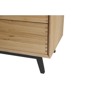 Buffet bas en bois clair : vintage / scandinave | Hellin