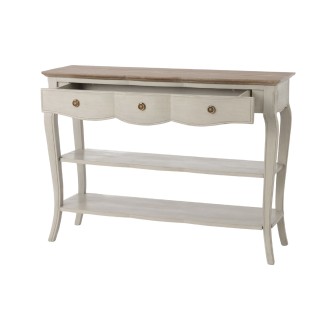 Console double en bois 1 tiroir - Hellin