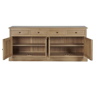 buffet en bois massif 4 portes ouvertes victoria