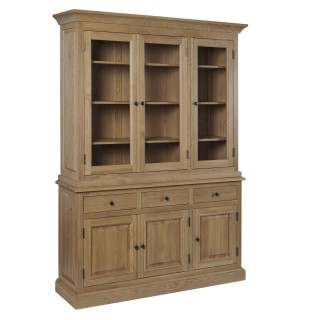 buffet vaisselier en chêne massif avec 3 portes Victoria