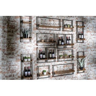 Étagère murale en bois et métal L80 - DINA