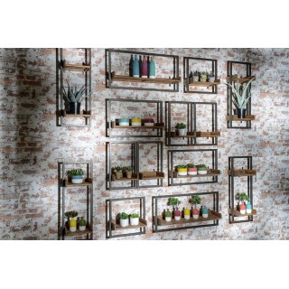 Étagère murale en bois et métal L80 - DINA