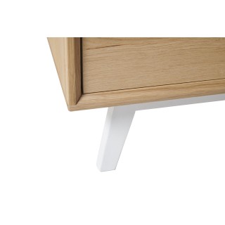 Meuble TV scandinave en bois massif : 2 couleurs | Hellin