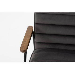 Canapé 2 places relax et chic en velours et métal LISBOA - HELLIN