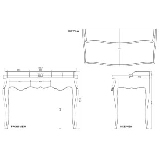 Bureau en bois blanc Muriane