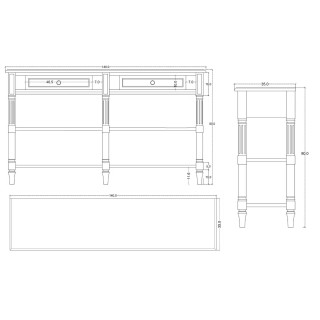 Console à drapier en bois Edward - Hellin