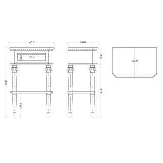 Table de chevet 1 tiroir Lehna - Hellin