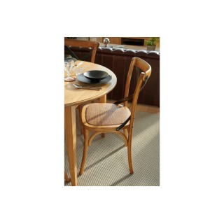 Chaise bistrot bois et métal  lot de 2 | Hellin