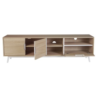 Meuble TV scandinave en bois massif : 2 couleurs | Hellin